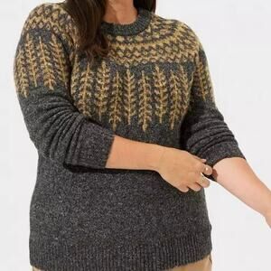 Torrid Vegan Cashmere Size 2 18-20 Lurex Crew Neck Sweater